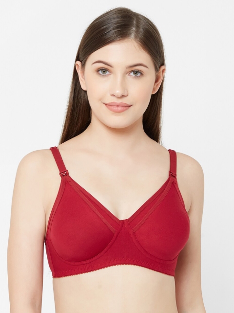 

Juliet Maroon Solid Non-Wired Non Padded Maternity Bra