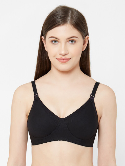 

Juliet Black Solid Non-Wired Non Padded Maternity Bra