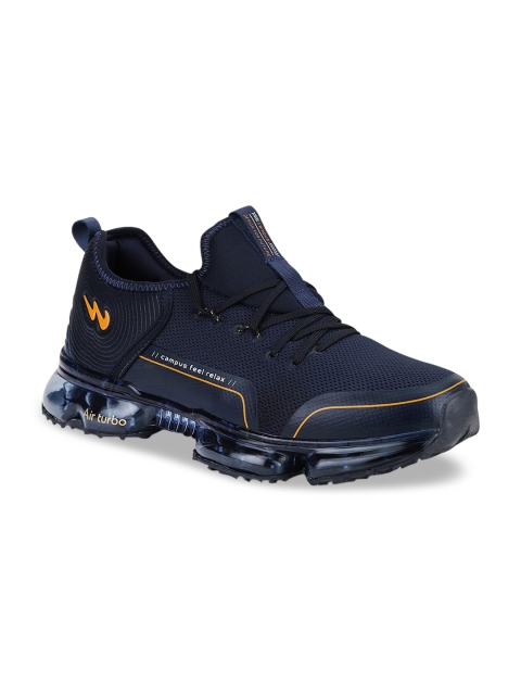

Campus Men Navy Blue & Mustard Yellow Running Shoes