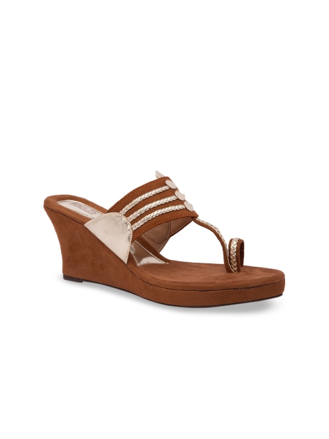

Inc 5 Women Tan Embellished Wedges