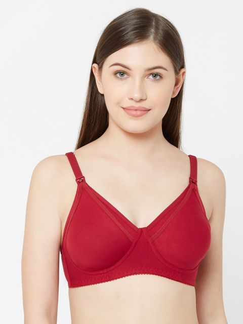 

Juliet Maroon Solid Non-Wired Non Padded Maternity Bra