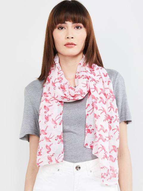 

max Women Off-White Printed Scarf