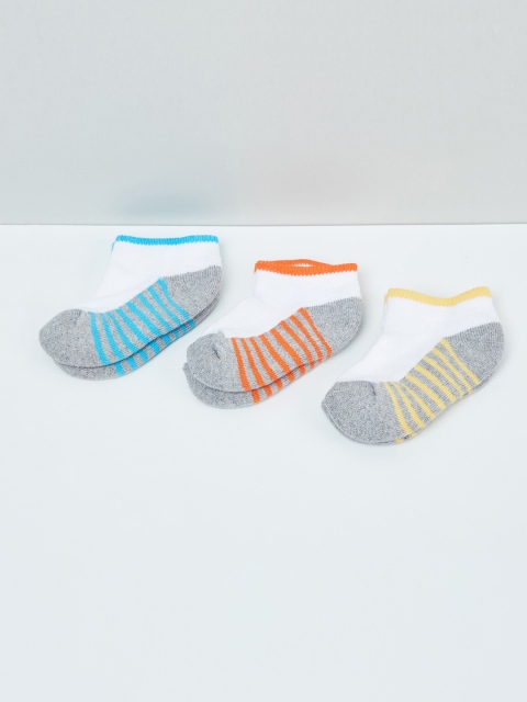 

Max Boys Pack Of 3 Patterned Ankle-Length Socks, Grey