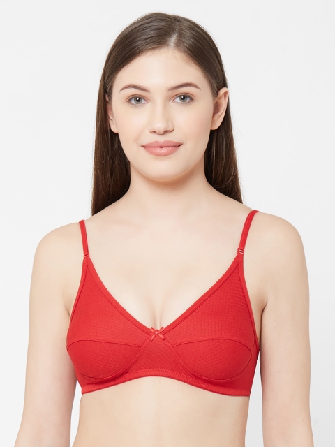 

Juliet Red Solid Non-Wired Non Padded Everyday Bra 010002300001635