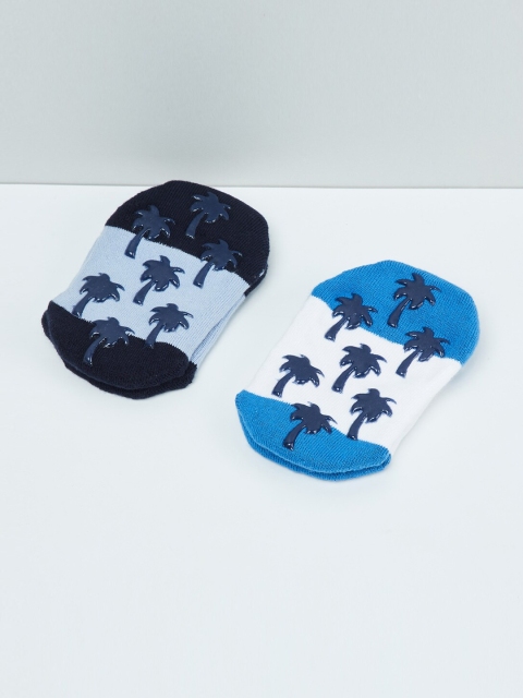 

max Boys Pack Of 2 Patterned Ankle-Length Socks, Blue