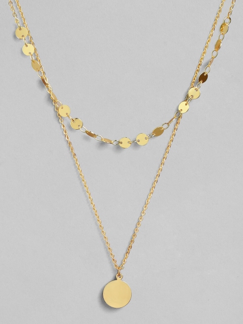 

Tokyo Talkies X Rubans Gold Plated Handcrafted Layered Pendant with Chain