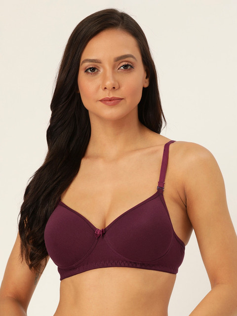 

Lady Lyka Purple Solid Non-Wired Lightly Padded T-shirt Bra MISTIQUE-NWHN