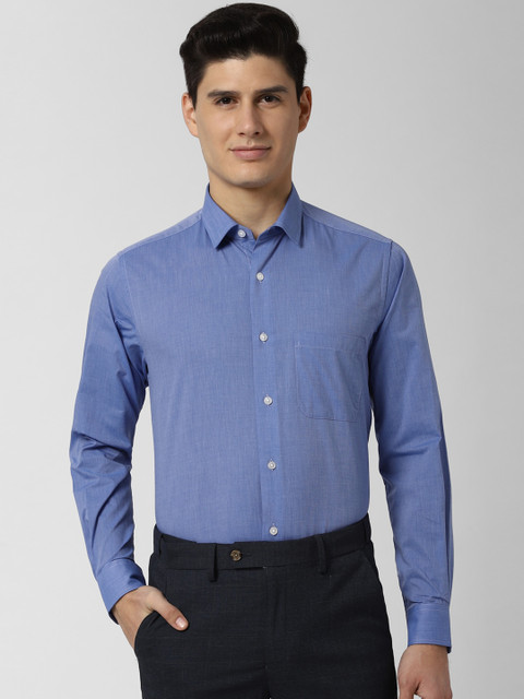 

Peter England Men Blue Regular Fit Solid Formal Shirt