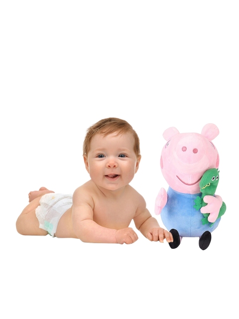 

Peppa Pig Kids Pink & Blue Peppa Pig With Bear Plush Soft Toy