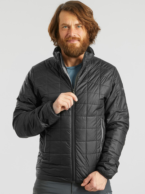 

FORCLAZ By Decathlon Men Black Solid Hiking and Trekking Padded Jacket