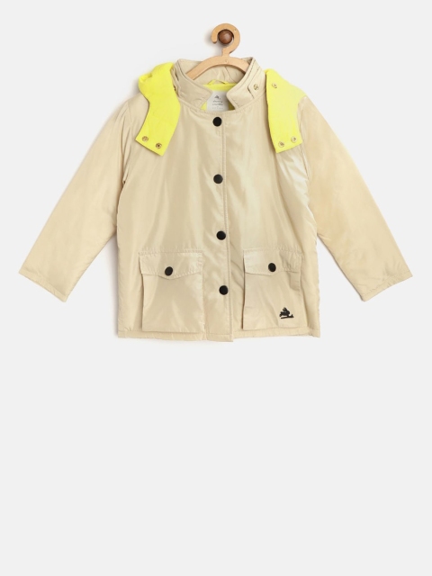 

Cherry Crumble Boys Beige Solid Tailored Jacket
