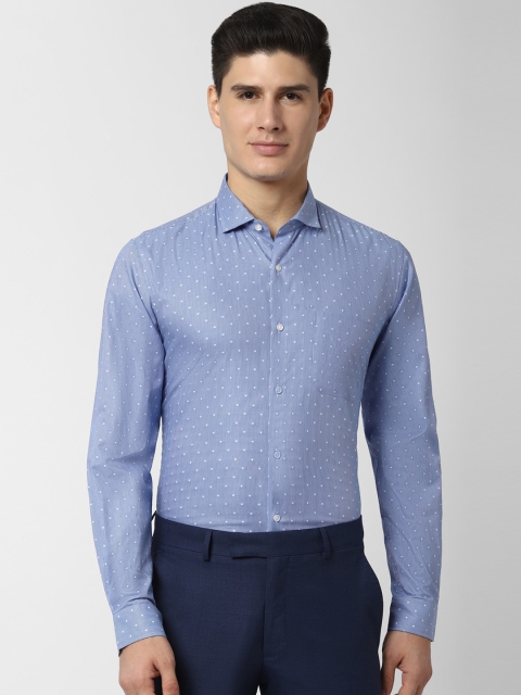 

Peter England Men Blue Regular Fit Printed Formal Shirt