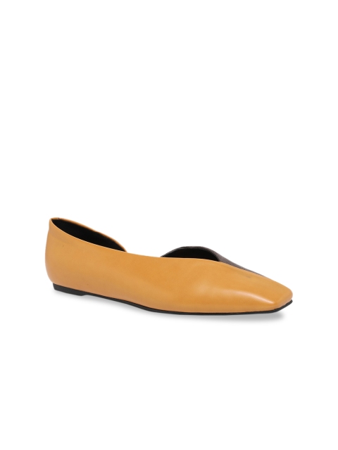 

CHARLES & KEITH Women Brown Colourblocked PU Ballerinas