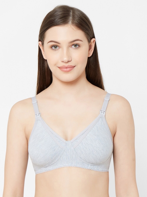 

Juliet Grey Solid Non-Wired Non Padded Maternity Bra 010000800012228