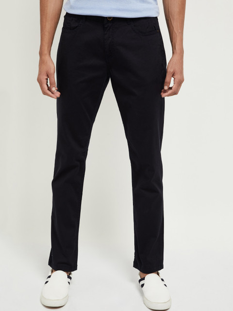 

max Men Blue Skinny Fit Solid Chinos