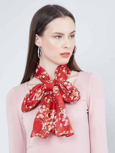 

max Women Multicolored Floral Print Scarf, Red