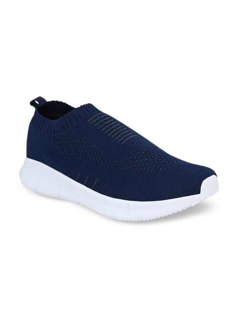 

Yuuki Men Navy Blue Mesh Mid-Top Walking Shoes