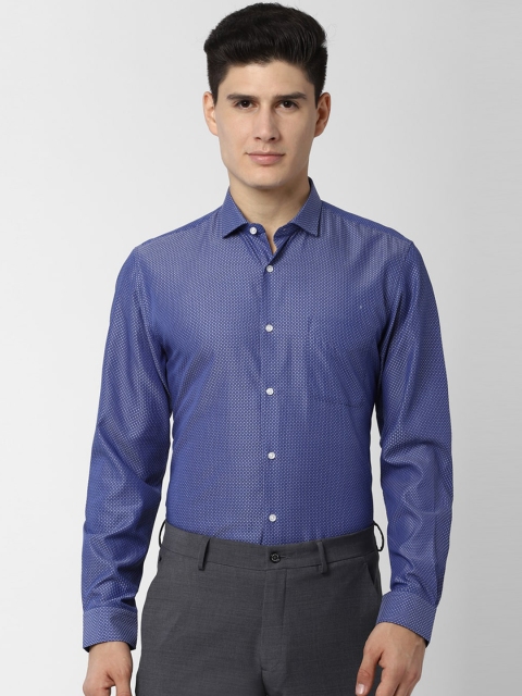 

Peter England Men Blue Regular Fit Printed Formal Shirt