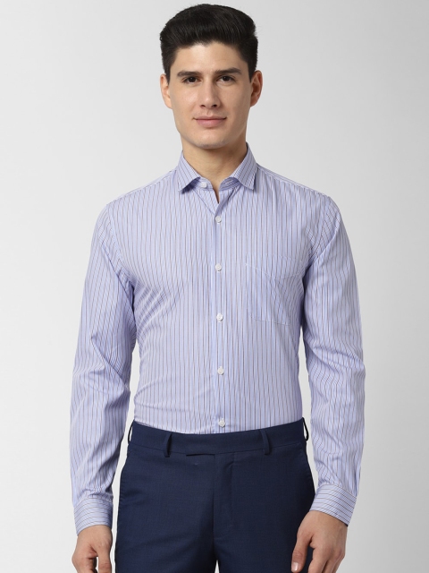 

Peter England Men Blue & White Regular Fit Striped Formal Shirt