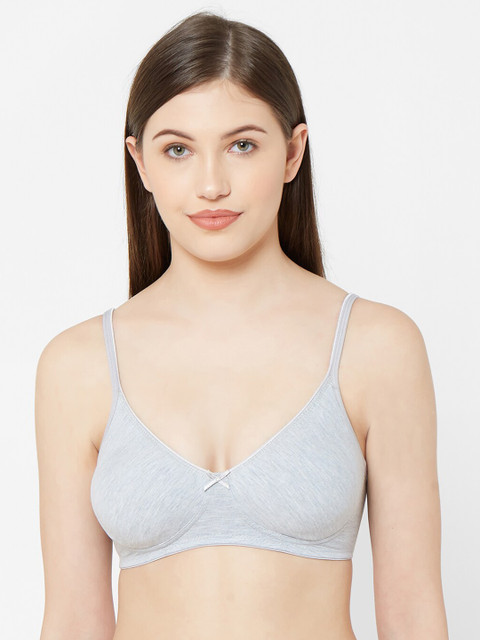 

Juliet Grey Solid Non-Wired Non Padded Everyday Bra 010000300002908