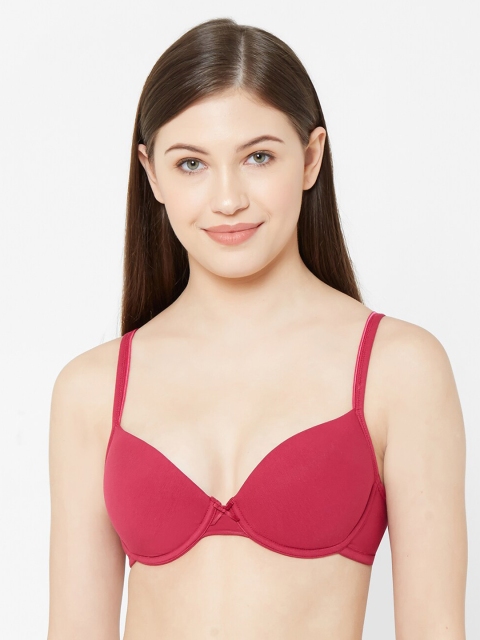 

Juliet Magenta Solid Underwired Heavily Padded Everyday Bra 010002700009084