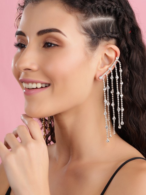 

TOKYO TALKIES X rubans FASHION ACCESSORIES Gold-Plated Zircon Contemporary Drop Earrings
