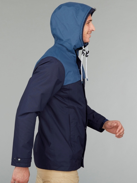 

FORCLAZ By Decathlon Men Blue Colourblocked Insulator Open Front Jacket