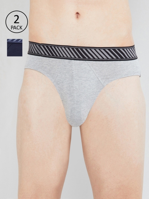 

max Men Pack Of 2 Solid Basic Briefs NOOSMDBFNY, Navy blue