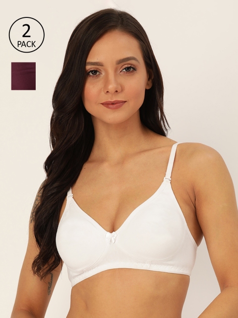 

Lady Lyka Pack Of 2 Solid Non-Wired Non Padded Everyday Bra ENTIZER, Purple