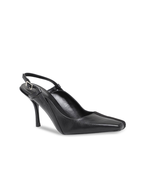 

CHARLES & KEITH Women Black Solid Slim Heels