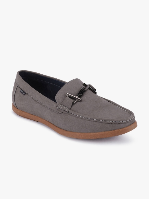 

Duke Men Grey Solid Loafers