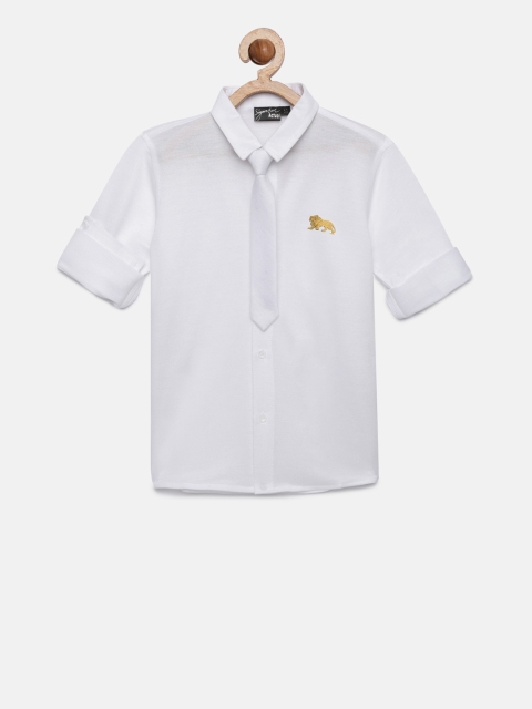 

Actuel Boys White Standard Regular Fit Solid Casual Shirt