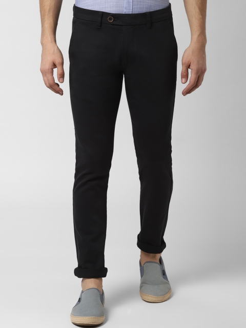 

Peter England Casuals Men Black Skinny Fit Solid Regular Trousers