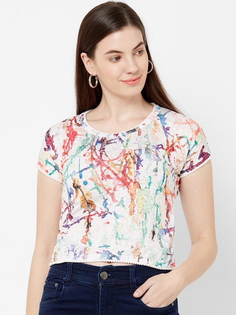 

Juliet Women White Printed Top