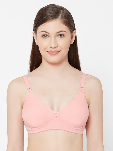 

Juliet Pink Solid Non-Wired Non Padded Everyday Bra 010000300012399