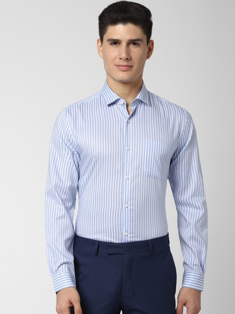 

Peter England Men Blue Regular Fit Striped Formal Shirt