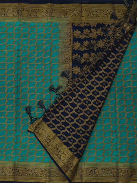 

Pothys Green Woven Design Jute Silk Saree