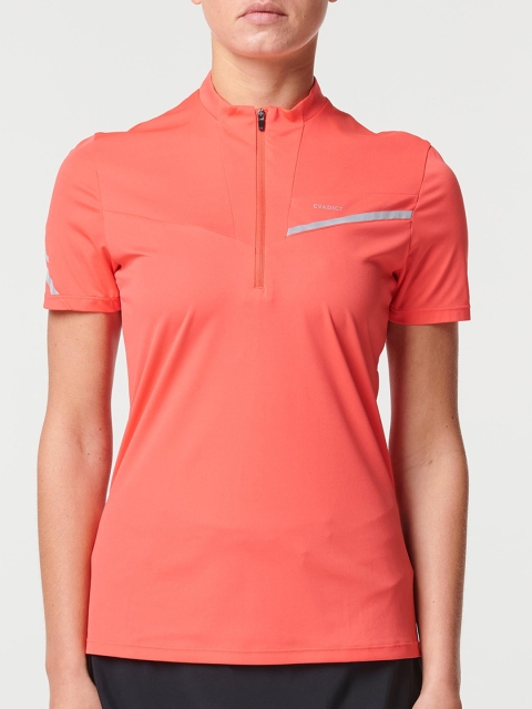 

EVADICT By Decathlon Women Pink Solid High Neck T-shirt