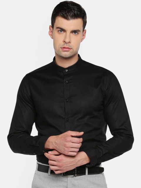 

RICHARD PARKER by Pantaloons Men Black Slim Fit Solid Casual Shirt