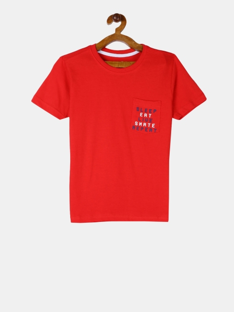 

Cherokee Boys Red Solid Round Neck T-shirt