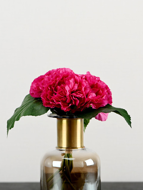 

Pure Home and Living Set Of 2 Pink Artificial Carnation Flower Bouquet