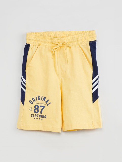 

max Boys Yellow Solid Regular Fit Regular Shorts