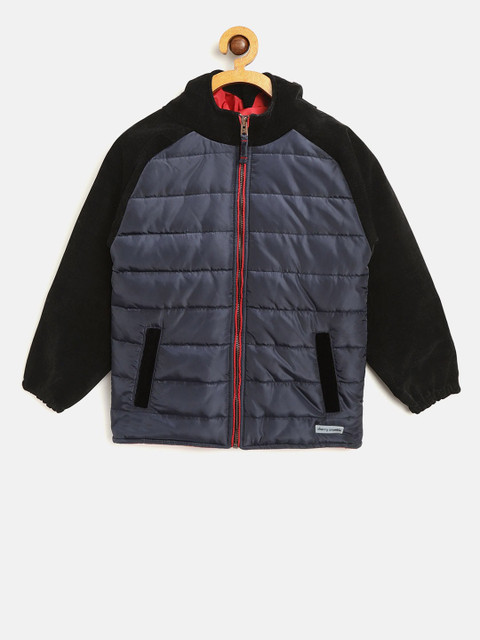 

Cherry Crumble Boys Grey Colourblocked Padded Jacket