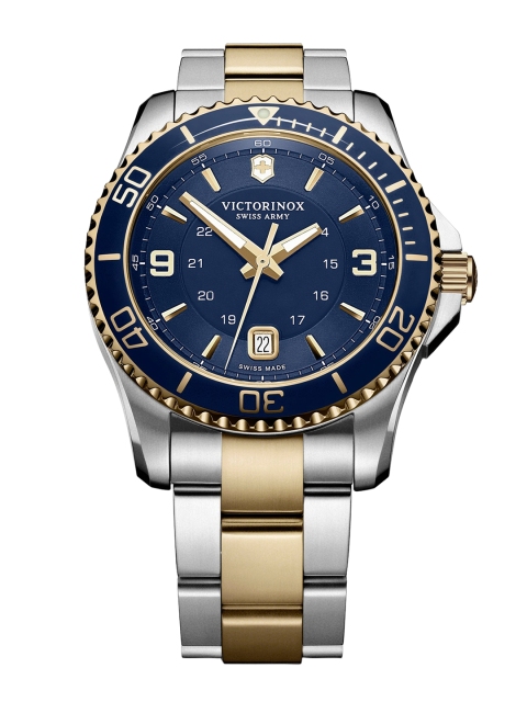 

Victorinox Men Blue & Silver-Toned Analogue Watch