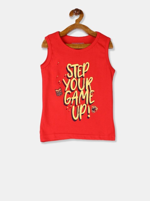 

Cherokee Boys Red Printed Round Neck T-shirt