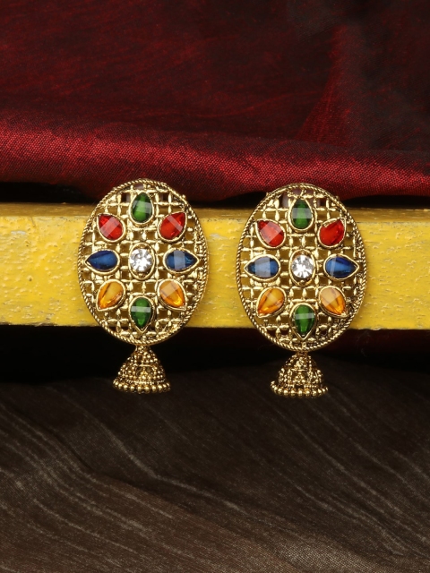 

ANIKAS CREATION Gold-Plated Classic Jhumkas