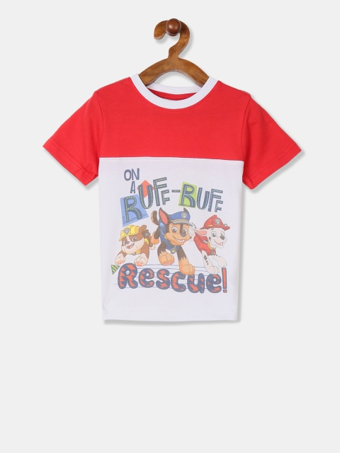 

Cherokee Boys Red Colourblocked Round Neck T-shirt