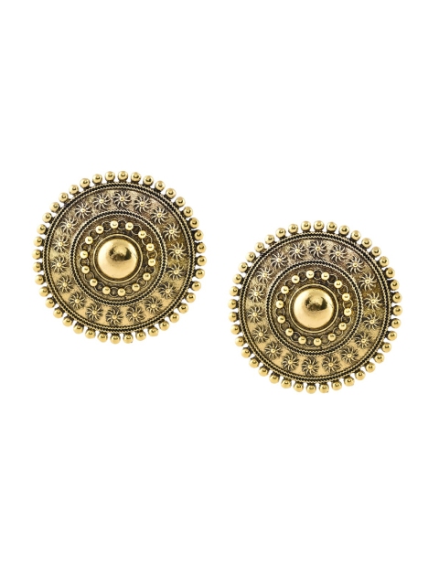 

ToniQ Gold-Plated Handcrafted Circular Studs