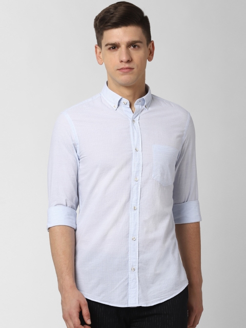 

Peter England Casuals Men Blue Manhattan Slim Fit Striped Casual Shirt