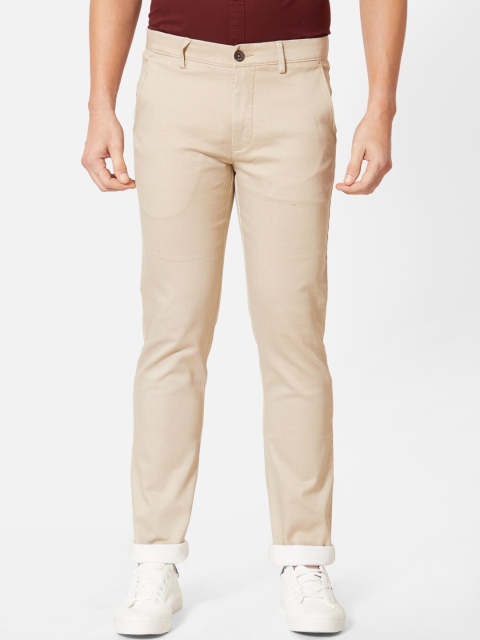 

J Hampstead Men Khaki Regular Fit Solid Regular Trousers